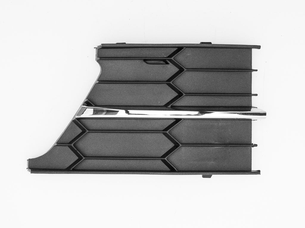 Griglia Destra Paraurti Anteriore-Nera-Con Modanatura Cromata Per Skoda Superb (SK4222133)