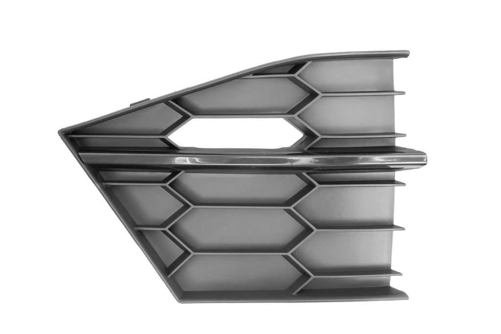 Griglia Sinistra Paraurti Anteriore-Nera-Con Modanatura-Nera-Lucida Per Skoda Superb (SK4242124)