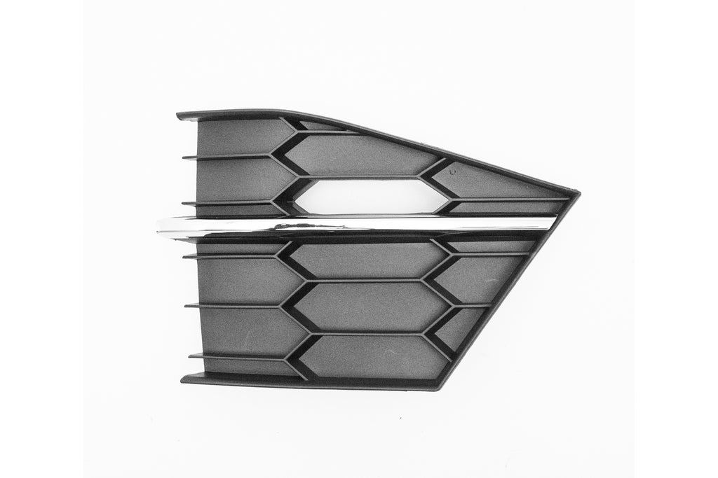 Griglia Destra Paraurti Anteriore-Nera-Con Modanatura Cromata Per Skoda Superb (SK4242133)