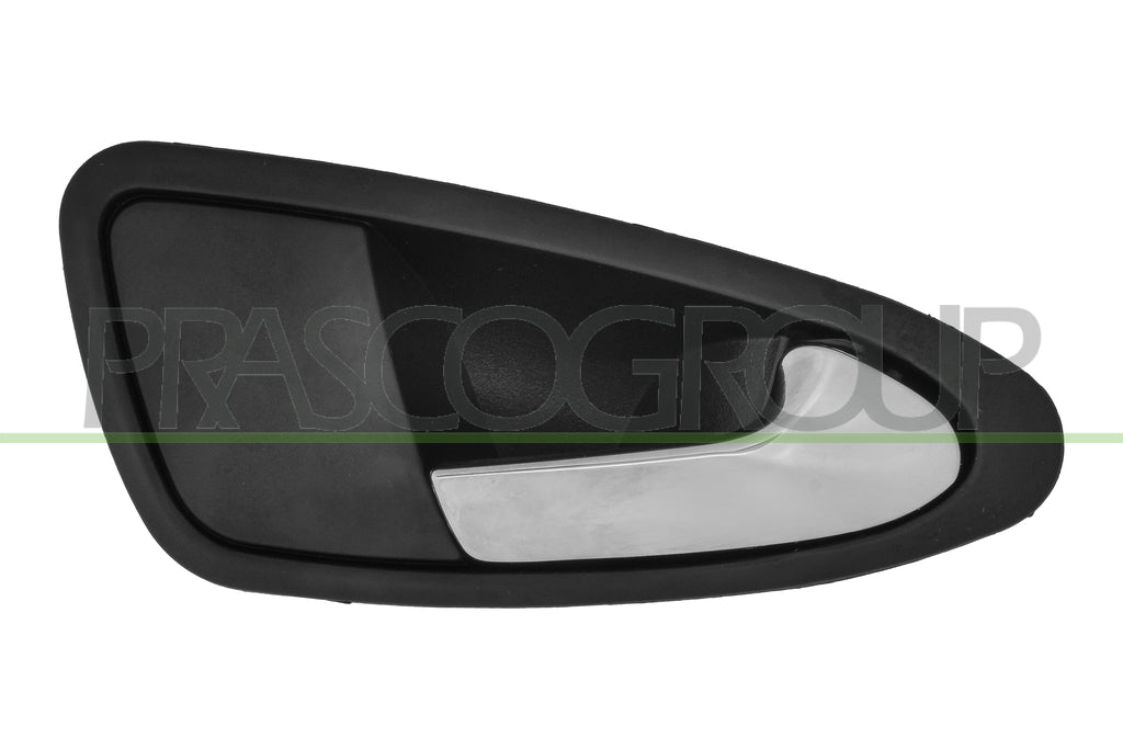 Maniglia Anteriore Destra Interna con Leva Cromata Mostrina Nera Per Seat Ibiza dal 2008 al 2012 (ST0358413)