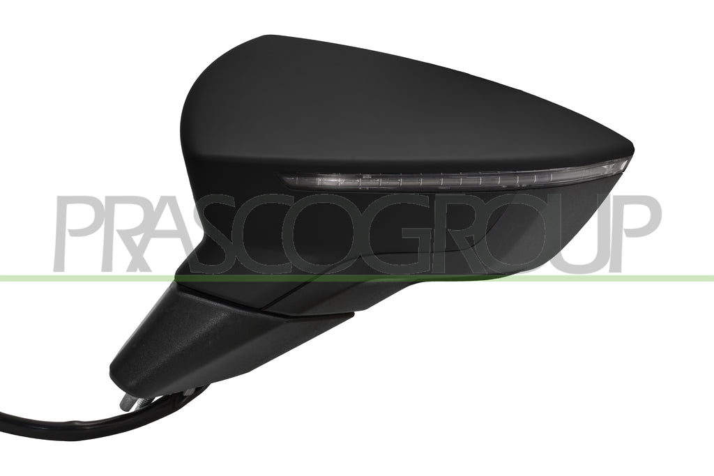 Specchietto Retrovisore Sinistro Elettrico Nero Termico Chiudibile con Fanale con BLIS Convesso 10 Pins Per Seat Ibiza dal 2017 al 2021 (ST0397334)