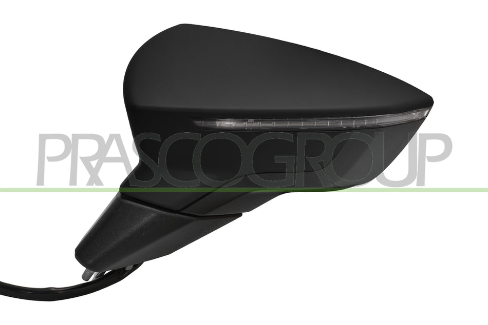 Specchietto Retrovisore Sinistro Elettrico Nero Termico Chiudibile con Fanale con BLIS Convesso 10 Pins Per Seat Ibiza dal 2017 al 2021 (ST0397334)