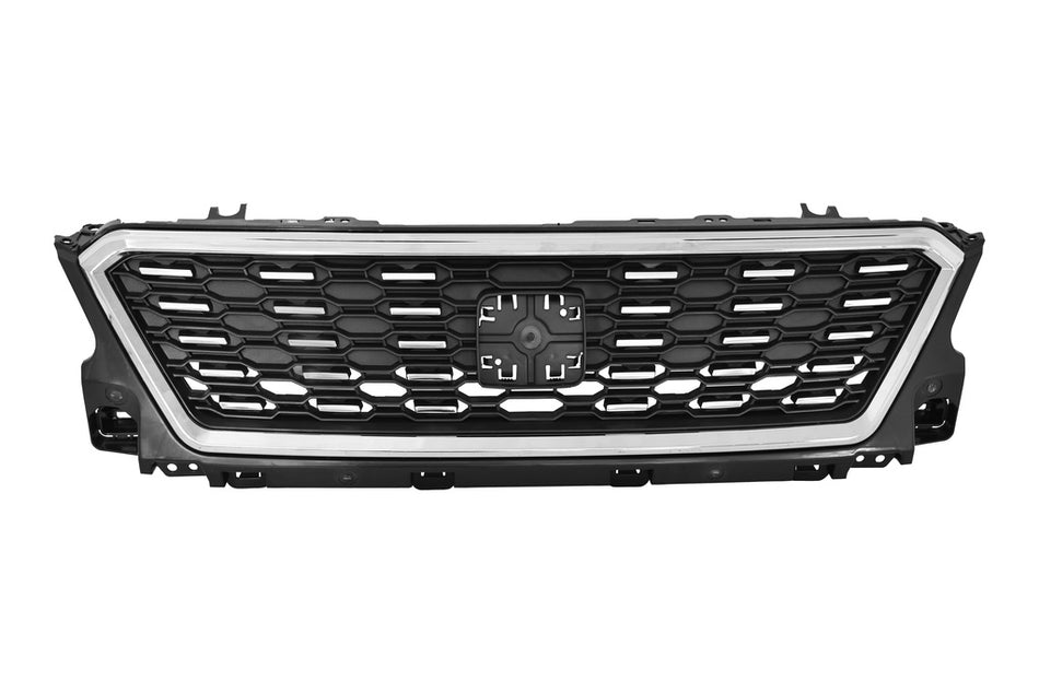 Griglia Radiatore-Nera-Lucida-Con Cornice Cromata-Con Inserti Cromati Per Seat Arona (ST7502010)