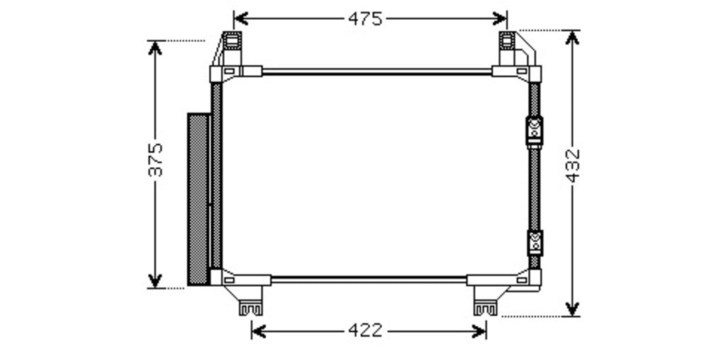 Condensatore Per Toyota Yaris (TY325C003)