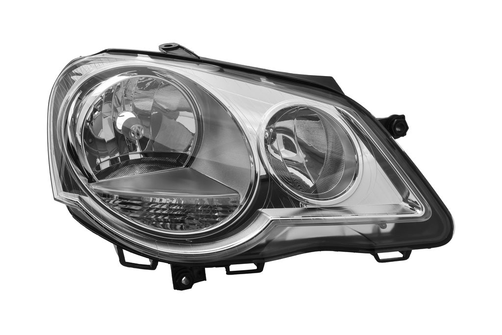 Proiettore Destro H1+h7-Elettrico-Cromato-Con Motore Per Volkswagen Polo (VG0224903)