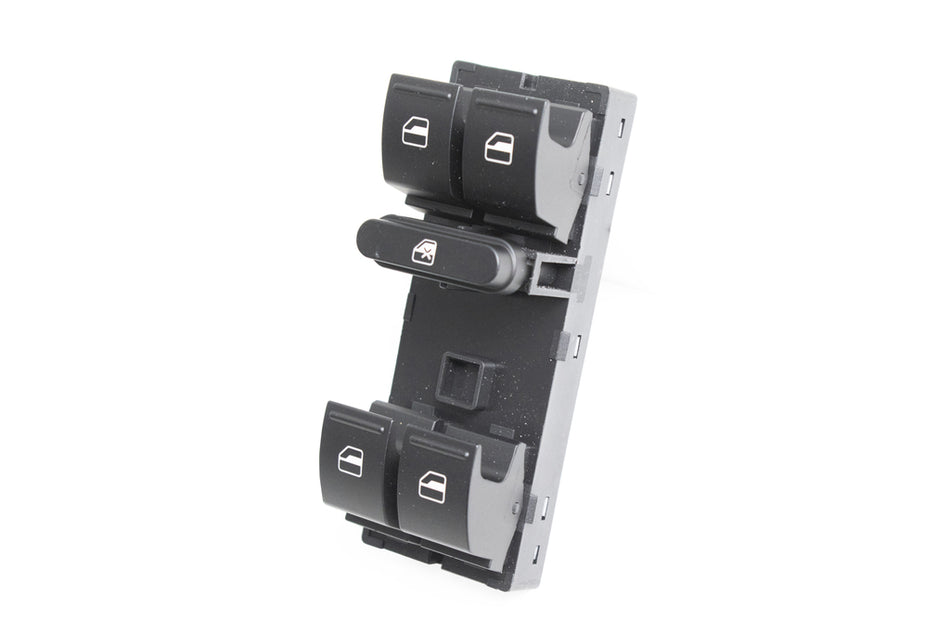 Pulsantiera Alzacristallo Porta Anteriore Sinistra-Nera-4 Interruttori-Con Luci Rosse-10 Pins Per Volkswagen Golf V (VG036WS04)