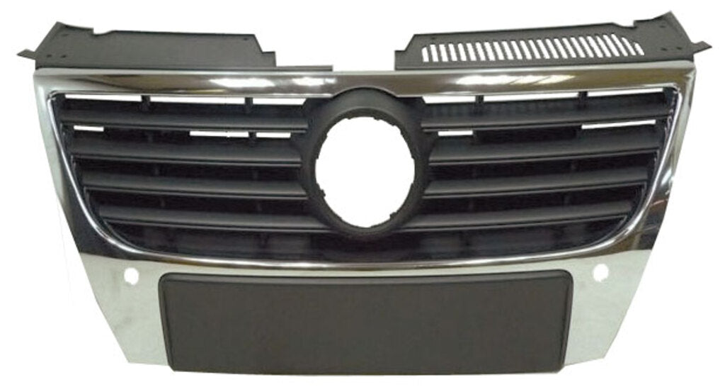 Griglia Radiatore-Con Modanature Cromate E Fori Pdc-Diametro Logo 150mm Per Volkswagen Passat B6 (VG0542031)