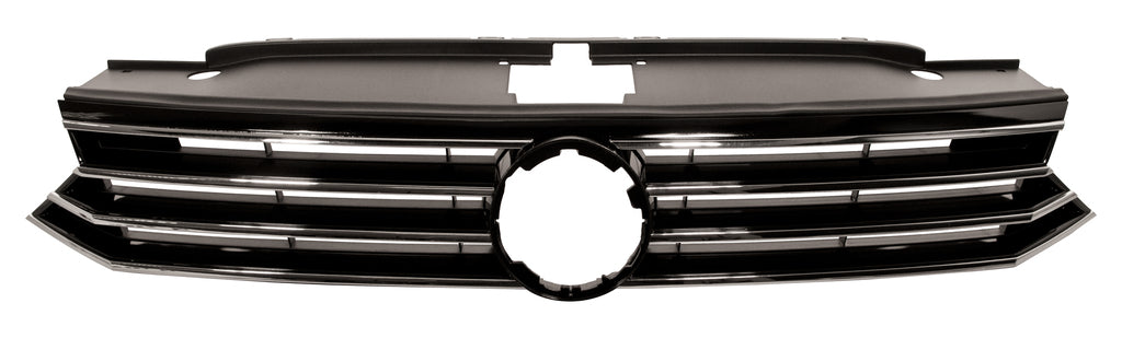 Griglia Radiatore-Aperta-Nera-Lucida-Con Modanatura Cromata Per Volkswagen Passat B8 (VG0562001)