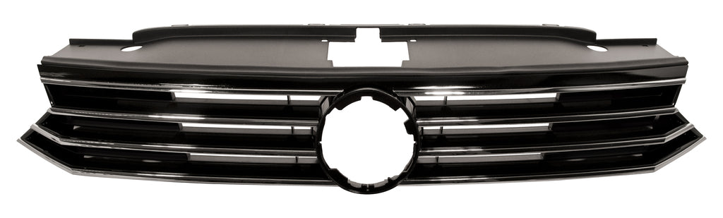 Griglia Radiatore-Chiusa-Nera-Lucida-Con Modanatura Cromata Mod. Trendline Per Volkswagen Passat B8 (VG0562011)