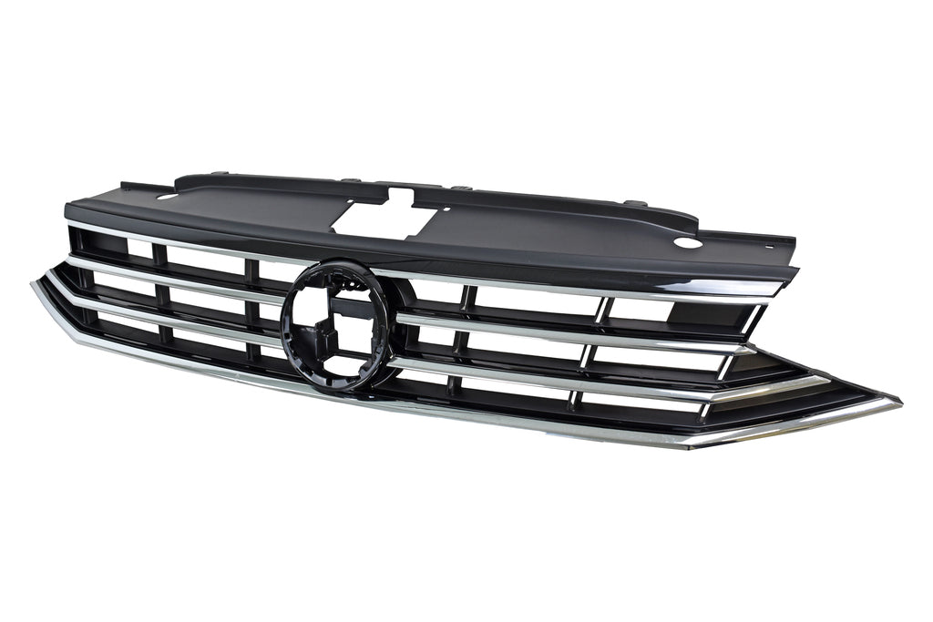 Griglia Radiatore-Nera-Lucida-Con Modanatura Cromata Per Volkswagen Passat B8 (VG0582001)