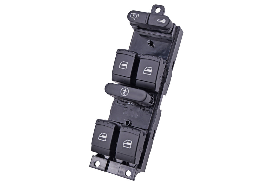 Pulsantiera Alzacristallo Porta Anteriore Sinistra-Nera-4 Interruttori-13 Pins Per Volkswagen Sharan (VG097WS04)