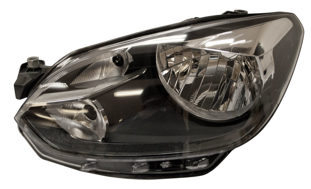 Proiettore Sinistro H4-Elettrico-Senza Motore-Nero-Con Bordo Nero Per Volkswagen Up (VG2014824)