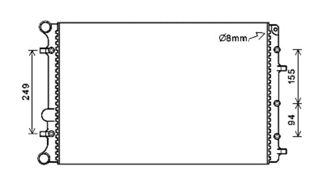 Radiatore Per Volkswagen Fox (VG330R007)