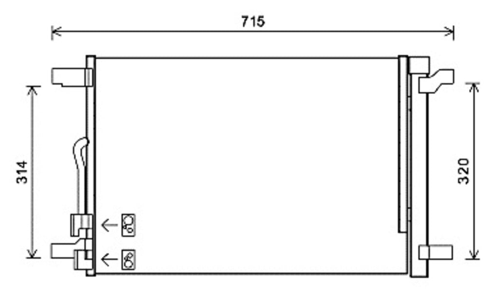 Condensatore Per Volkswagen Golf 7 (VG400C001)