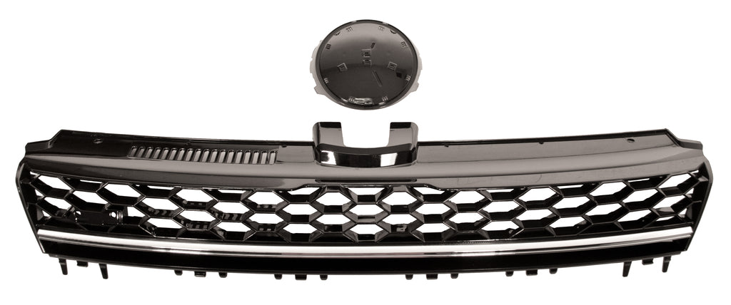 Griglia Radiatore-Nera-Con Modanatura Cromata Mod. Gtd Per Volkswagen Golf 7 Gti/gtd (VG4022021)