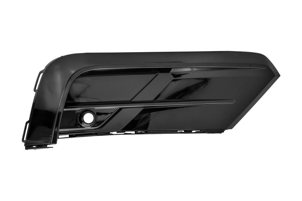 Griglia Destra Paraurti Anteriore-Superiore-Nera-Lucida-Con Foro Pdc+supporto Per Volkswagen Tiguan R-Line (VG8112123)