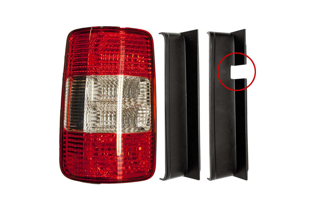 Fanale Posteriore Sinistro-Senza Portalampada-Con Supporti Per Mod. Portellone E 2 Porte Battenti Per Volkswagen Caddy (VG9044154)