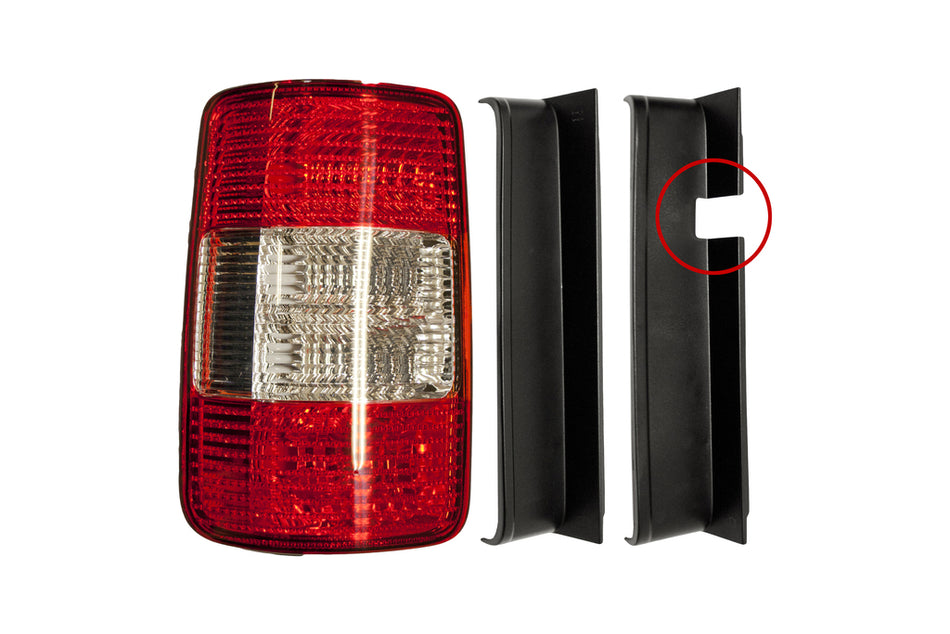 Fanale Posteriore Sinistro-Senza Portalampada-Con Supporti Per Mod. Portellone E 2 Porte Battenti Per Volkswagen Caddy (VG9044154)