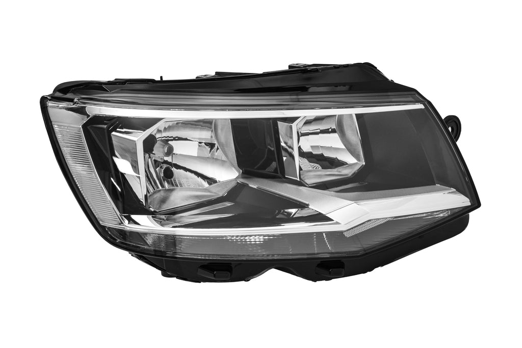Proiettore Destro H7+h7-Elettrico-Con Motore-Nero-Bordo Cromato Per Volkswagen T6 (VG9214913)