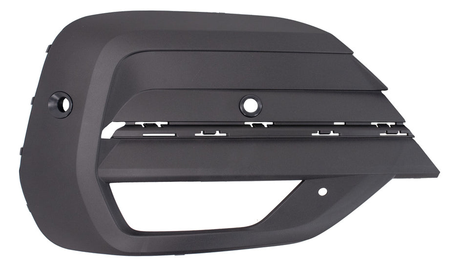 Griglia Destra Paraurti Anteriore-Nera-Goffrata-Con Fori Modanatura-Con Sede Fendi-Con Foro Pdc E Park Assist+supporto Per Volkswagen T6.1 Kombi/caravelle (VG9232133)