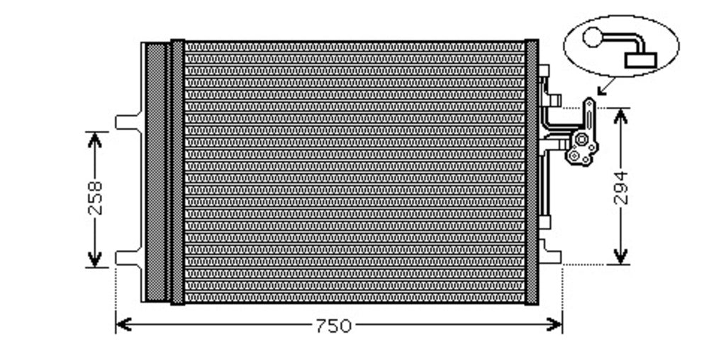 Condensatore Per Volvo V70 (VV046C002)