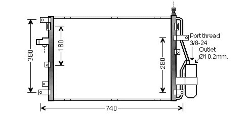 Condensatore Per Volvo Xc90 (VV710C002)